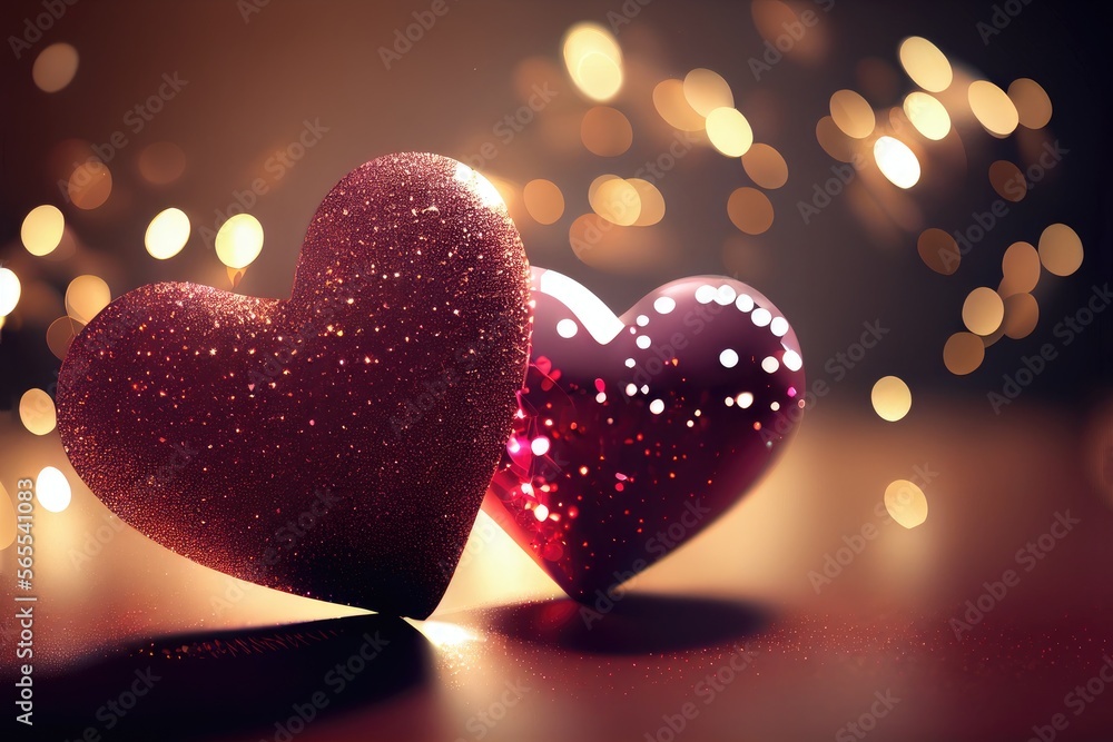 Fototapeta premium Valentine's Day Valentine Heart Hearts Shape Shaped Love Romantic Red Pink Background Image