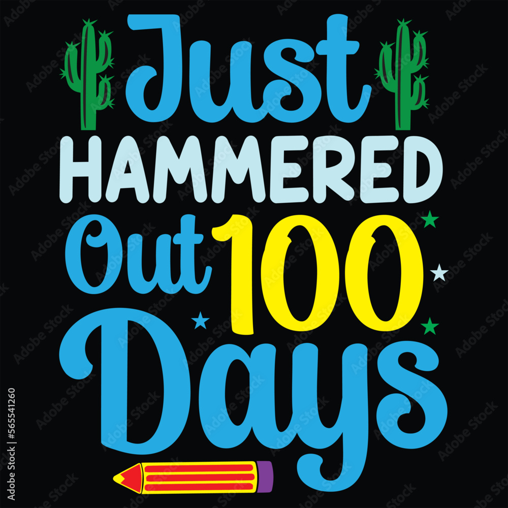 100 days of school typography T-shirt Design 100 days of school typography T-shirt Design