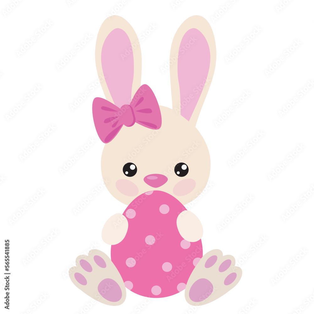 Easter bunny girl vector cartoon illustration Easter bunny girl vector cartoon illustration