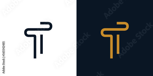 Unique and modern letter T initials logo design 2