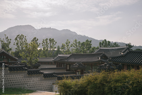 Korean traditional house with a mountain background
Korean에 관한 추가 정보