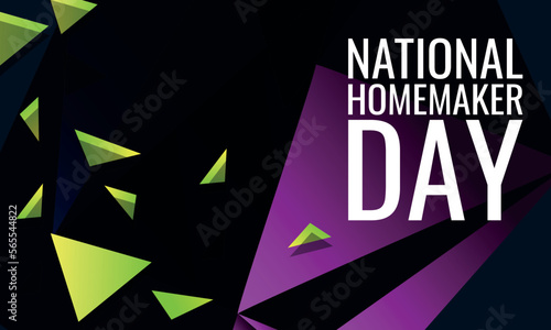 National Homemaker Day.Geometric design suitable for greeting card poster and banner