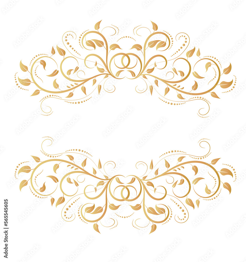 Luxury gold frame, exquisite background. Victorian style. Calligraphic brush, royal lines. For your holiday invitations, cards, greetings. Creates a special mood.	
