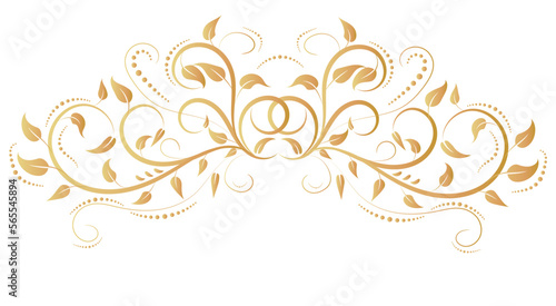 Luxury gold frame, exquisite background. Victorian style. Calligraphic brush, royal lines. For your holiday invitations, cards, greetings. Creates a special mood.