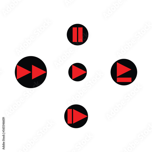 Free Download vector play push button design web - GFXLoad