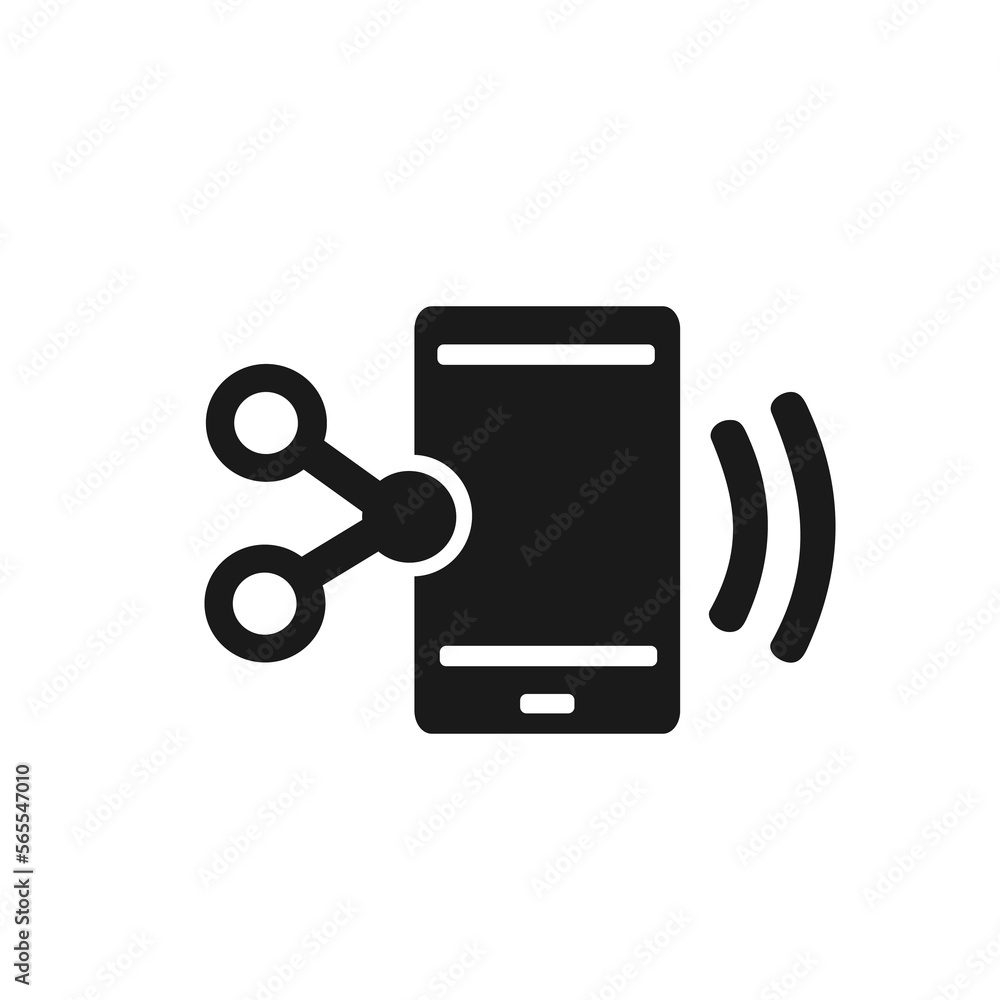 Vector illustration, phone icon and wireless connection technology. Vector illustration, phone icon and wireless connection technology.