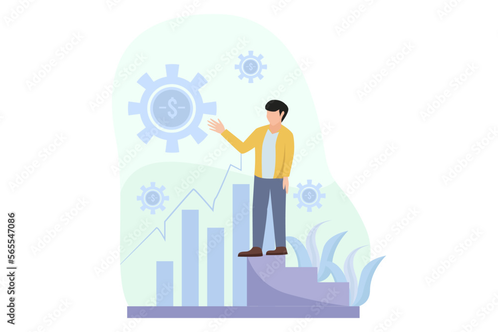 Business Analysis Flat Design Illustration Business Analysis Flat Design Illustration