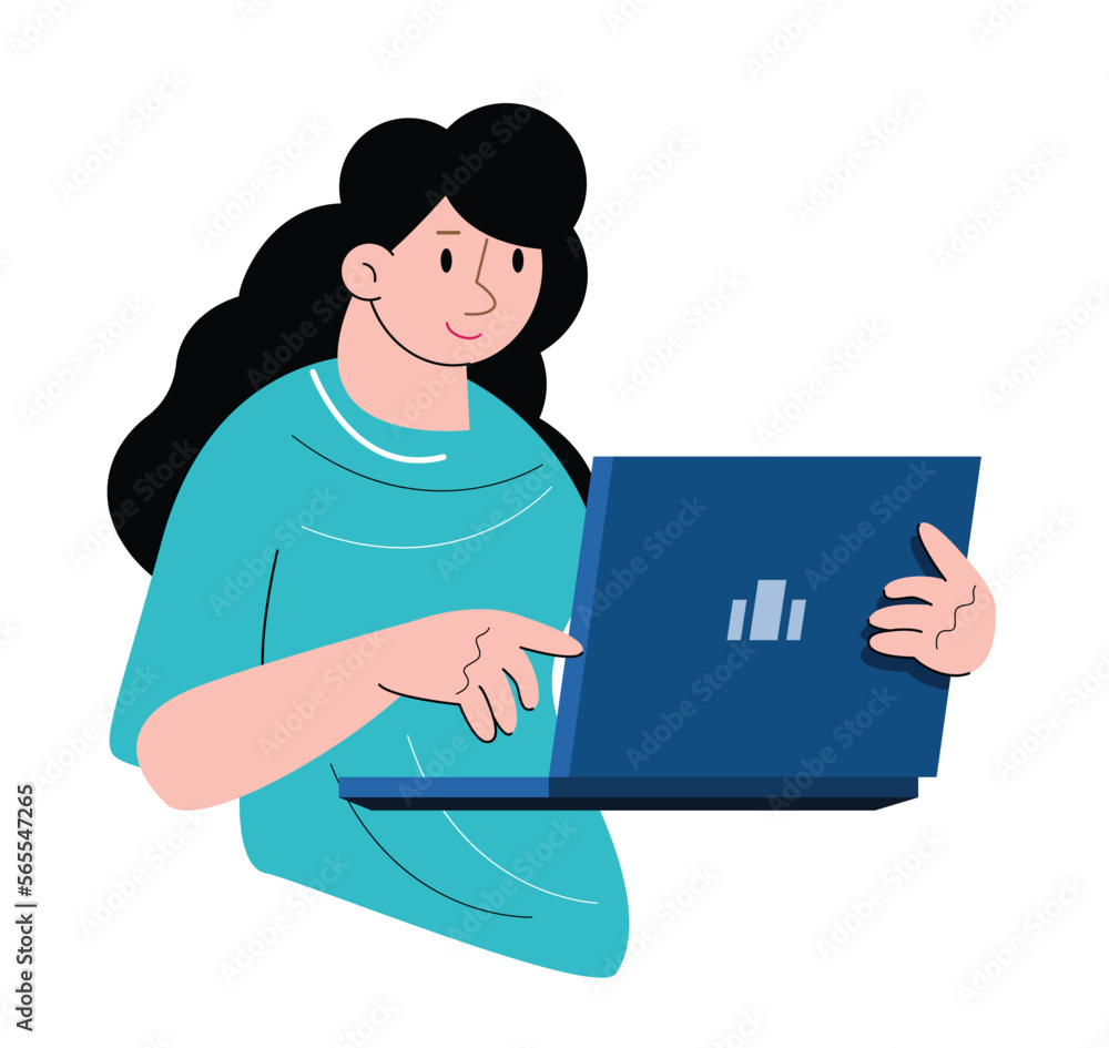 character people using laptop vector illustration
character people using laptop vector illustration