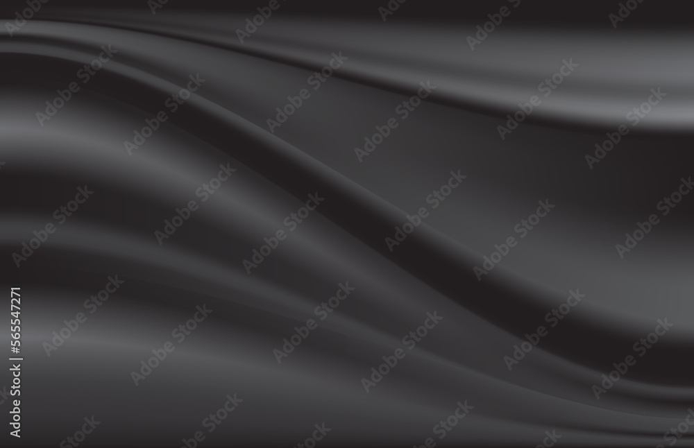 Black shiny cloth wave abstract background, overlay effect. Black shiny cloth wave abstract background, overlay effect.