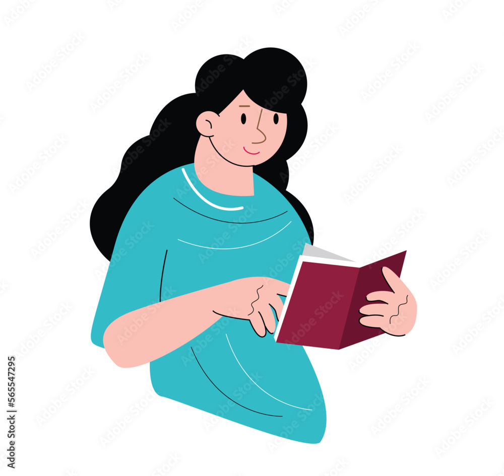 character people read book vector illustration