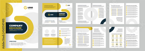 Company profile proposal or brochure template layout design  orange color shape minimalist business proposal or brochure template design