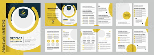 Company profile proposal or brochure template layout design  orange color shape minimalist business proposal or brochure template design