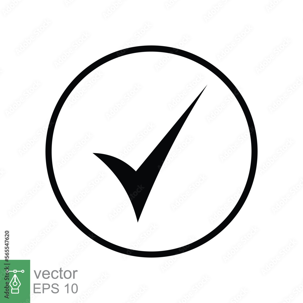 Checkmark icon. Simple flat style. Correct logo template, abstract tick design, ok, approved concept. Solid, glyph symbol. Vector illustration isolated on white background. EPS 10. Checkmark icon. Simple flat style. Correct logo template, abstract tick design, ok, approved concept. Solid, glyph symbol. Vector illustration isolated on white background. EPS 10.