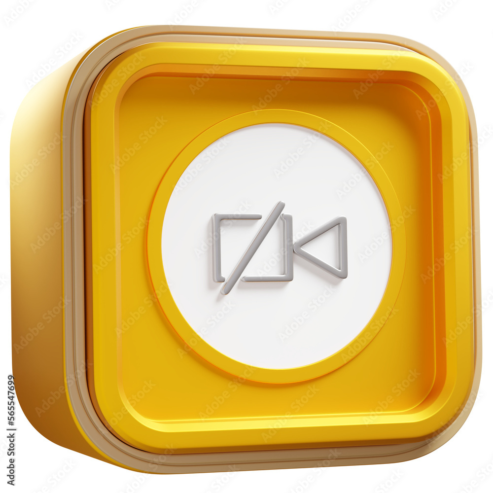 icono 3d con perspectiva cámara ocultar amarillo icono 3d con perspectiva cámara ocultar amarillo