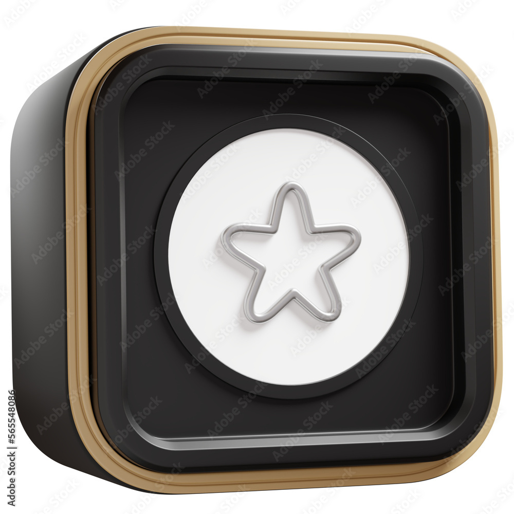 icono 3d con perspectiva estrella negro icono 3d con perspectiva estrella negro