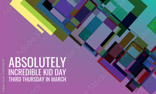 Absolutely Incredible Kid Day. Design suitable for greeting card poster and banner