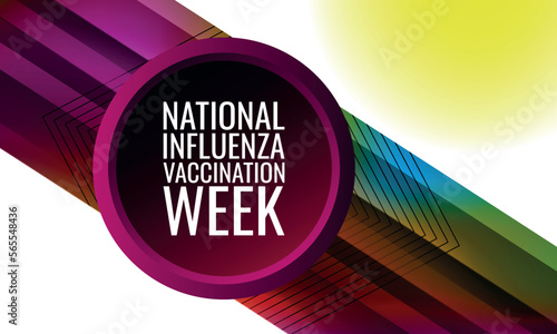National Influenza Vaccination Week .Geometric design suitable for greeting card poster and banner