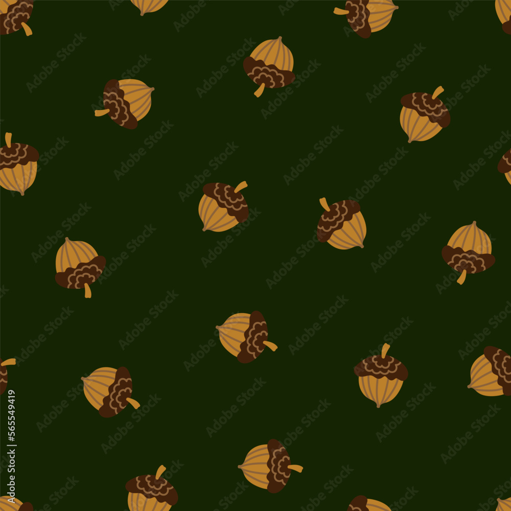 Acorn vector seamless pattern. Oak walnut texture. Acorn vector seamless pattern. Oak walnut texture.
