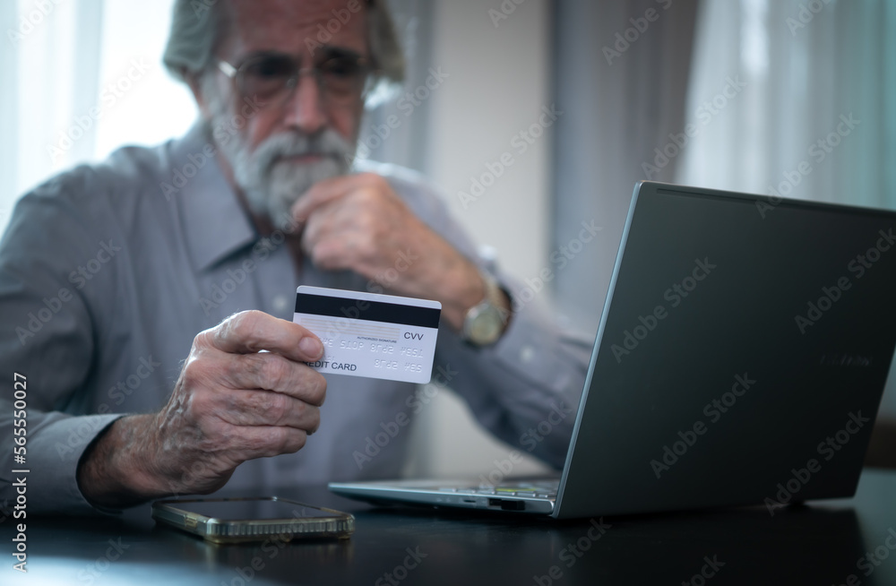 An elderly man experiencing financial difficulties. due to lack of saving during working age and no children to support An elderly man experiencing financial difficulties. due to lack of saving during working age and no children to support