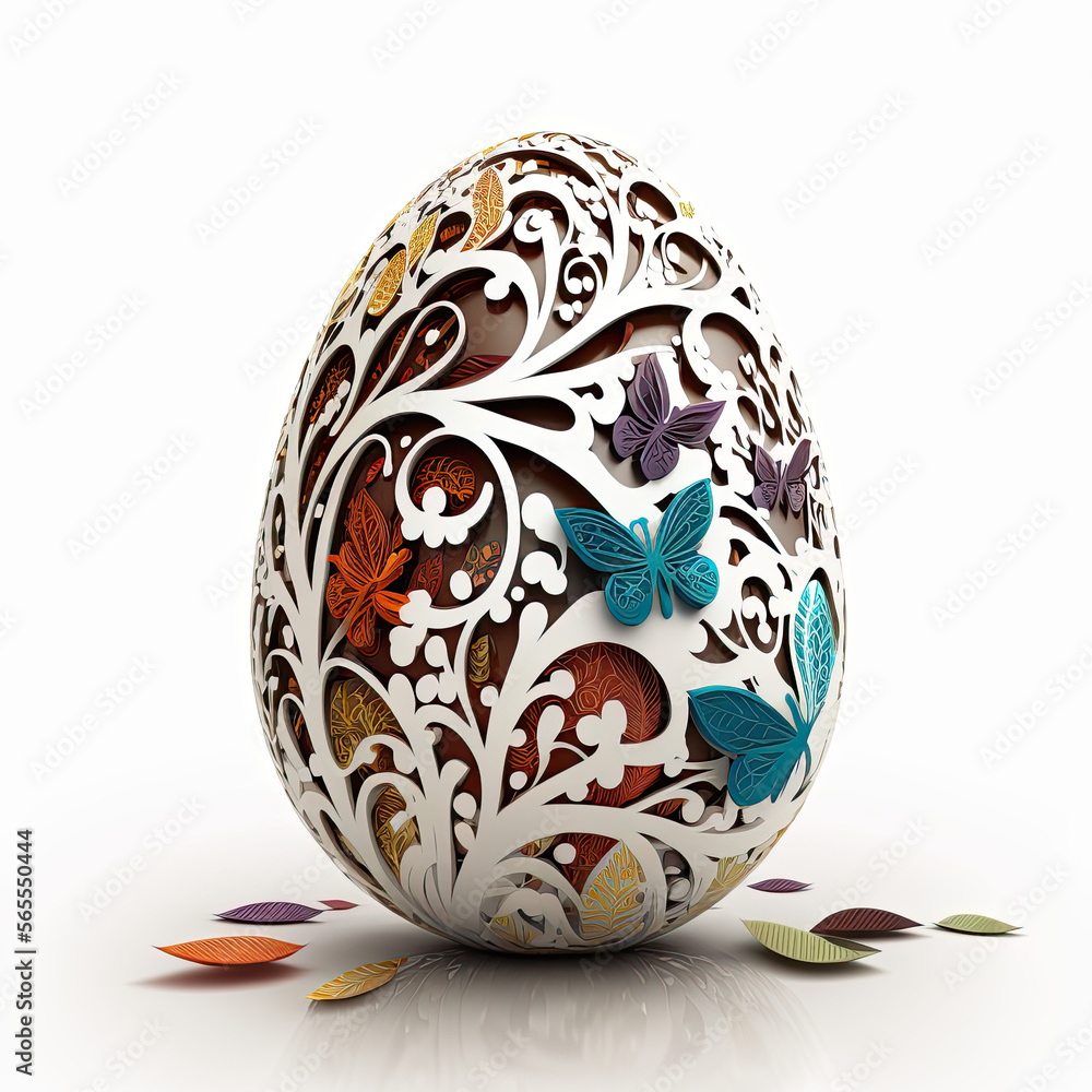 Colorful easter egg created with generative AI