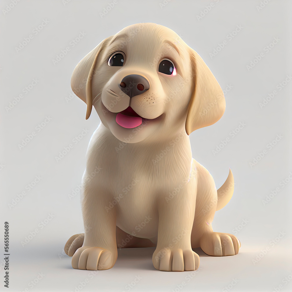 Labrador retriever puppy. Generative AI. Labrador retriever puppy. Generative AI.