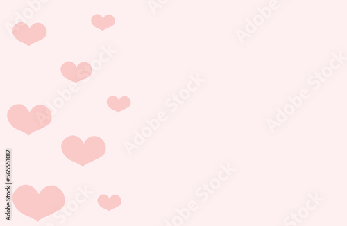Valentines and Mothers Day card background banner. Engagement wallpaper with pink hearts.