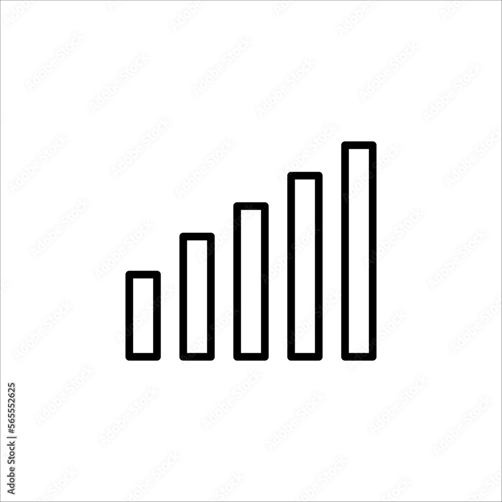status bar icon. flat illustration of signal vector icon isolated on white background status bar icon. flat illustration of signal vector icon isolated on white background
