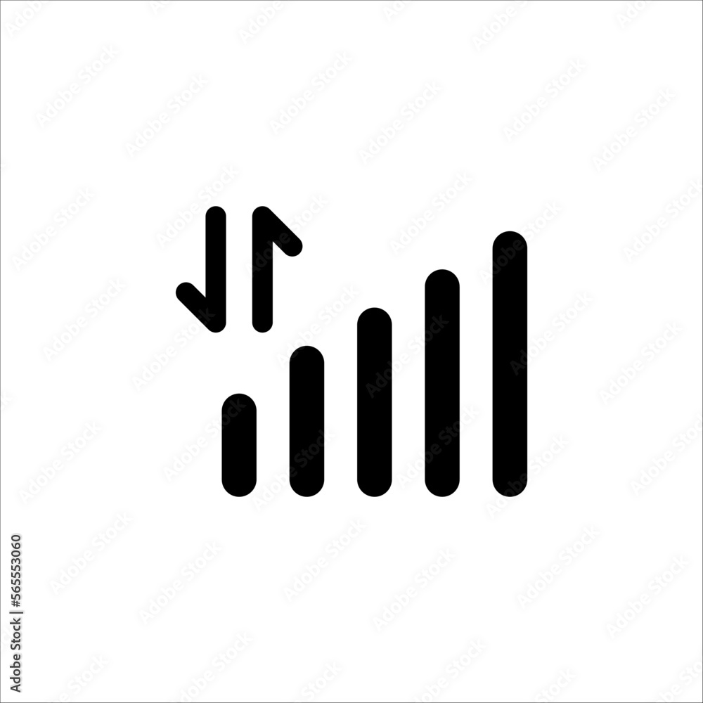 status bar icon. flat illustration of signal vector icon isolated on white background status bar icon. flat illustration of signal vector icon isolated on white background