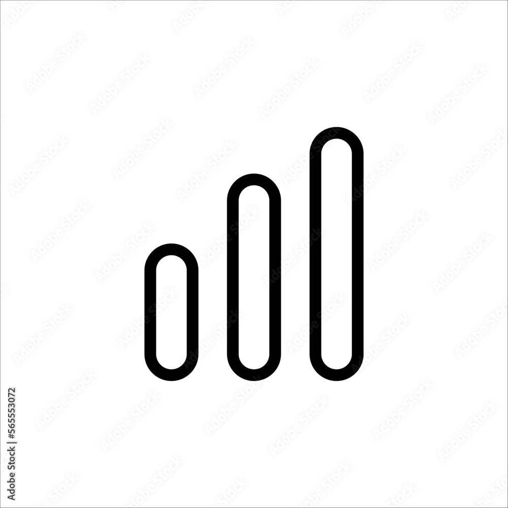 status bar icon. flat illustration of signal vector icon isolated on white background status bar icon. flat illustration of signal vector icon isolated on white background