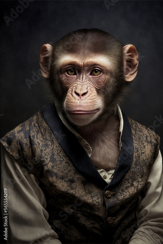 monkey portrait 