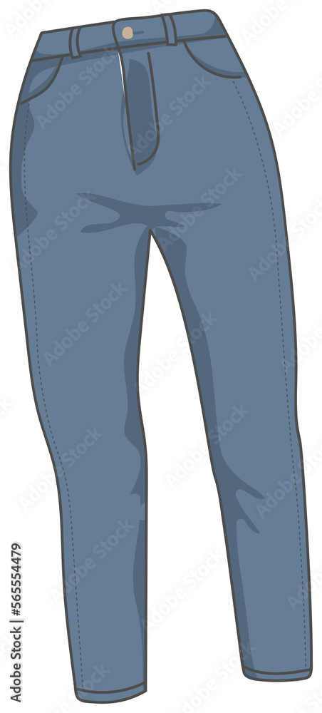 Pants and trousers and jeans, cartoon illustration Pants and trousers and jeans, cartoon illustration