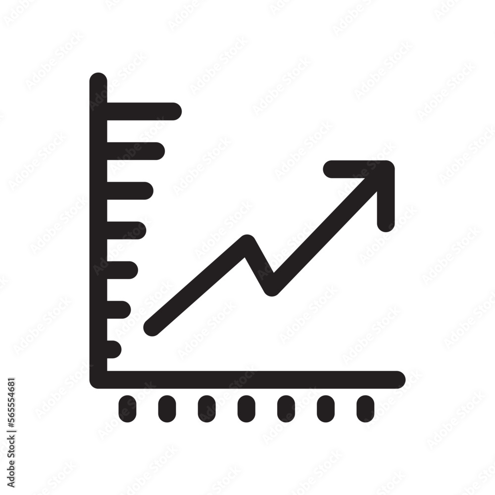 Line Graph Icon, Business Growth Arrow Line Symbol, Analytics, chart, Increase chart icon Line Graph Icon, Business Growth Arrow Line Symbol, Analytics, chart, Increase chart icon