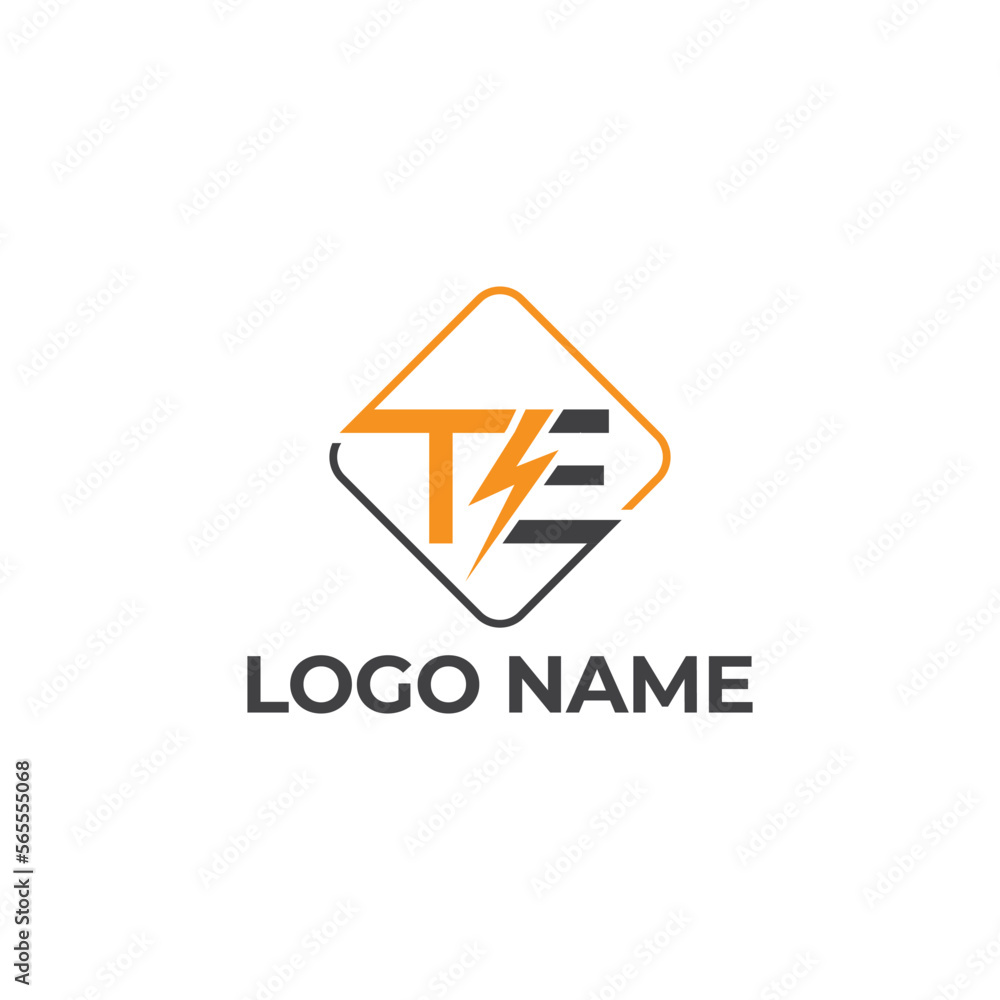 Vector te energy modern logo design concept Vector te energy modern logo design concept
