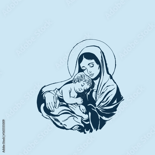 THESE HIGH QUALITY MOTHER MARIA VECTOR FOR USING VARIOUS TYPES OF DESIGN WORKS LIKE T-SHIRT, LOGO, TATTOO AND HOME WALL DESIGN