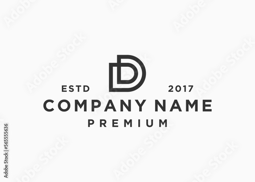 letter dd logo design vector illustration template