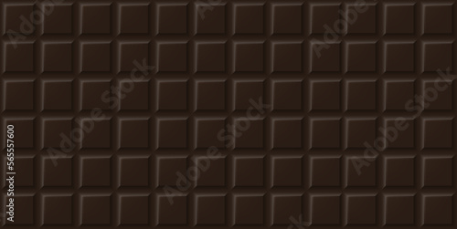 Chocolate bar tile texture background. Vector illustration.