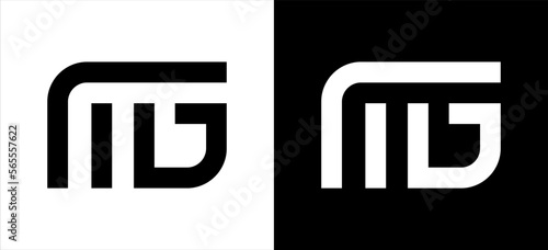 Initial letter MG logo design
