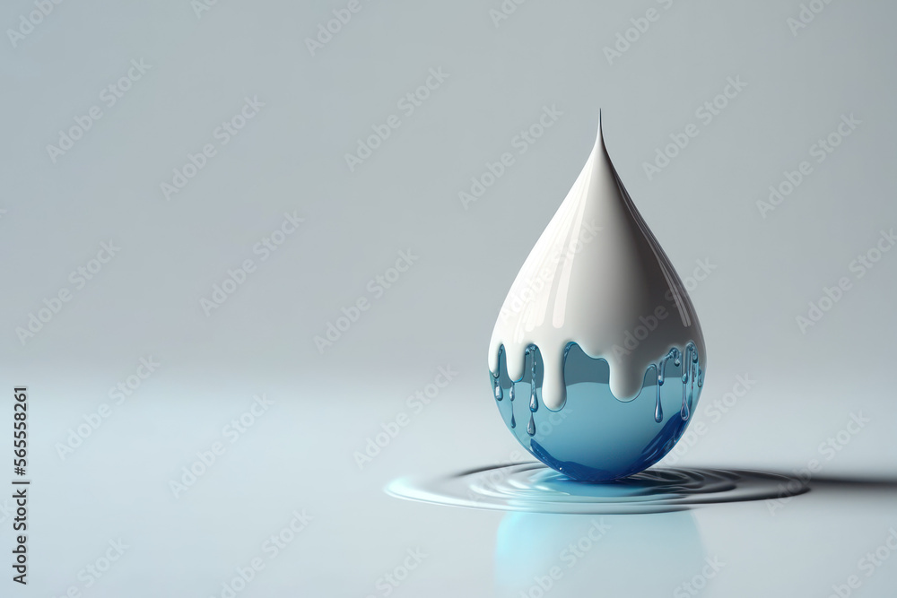 Obraz premium Water drop on earth copy space background. World water day concept. generative ai.
