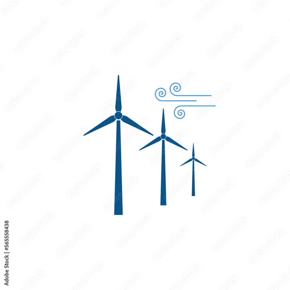 Wind turbine icon isolated on white background Wind turbine icon isolated on white background