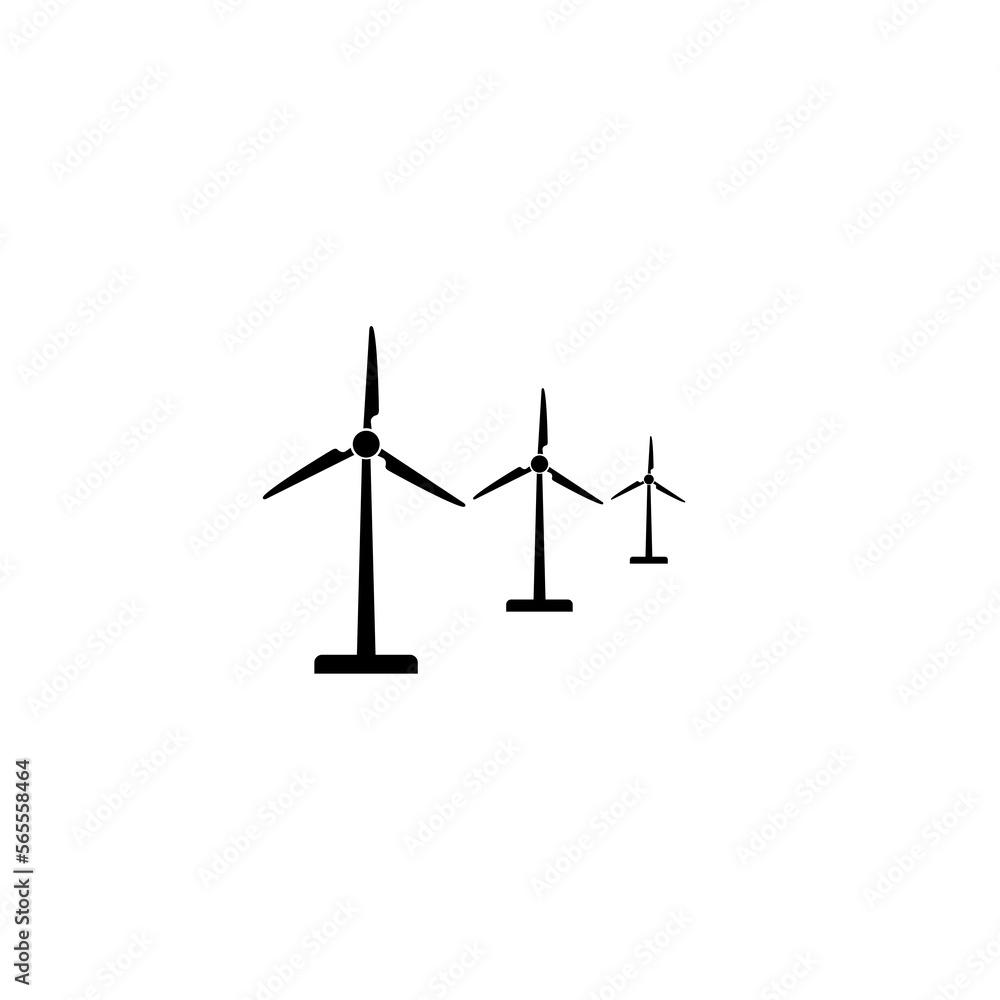 Wind turbine icon isolated on white background Wind turbine icon isolated on white background
