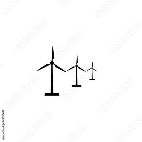 Wind turbine icon isolated on white background