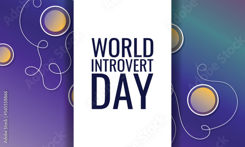 Vector illustration on the theme of World Introvert Day