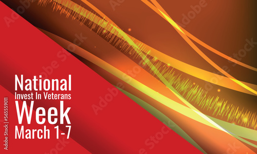 National Invest In Veterans Week. Design suitable for greeting card poster and banner