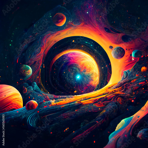 Aesthetic multiverse universe space artwork