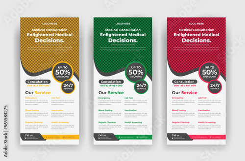 pharmacy healthcare roll up banner design template