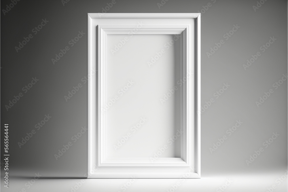 Empty white frame, Generative AI Empty white frame, Generative AI