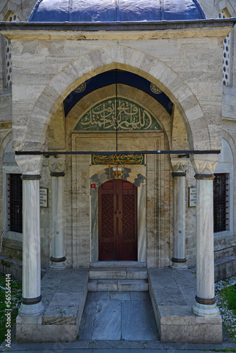 Barbaros Hayreddin Pasha Tomb is located in Besiktas, Turkey. The tomb was built by Mimar Sinan in the 16th century. photo