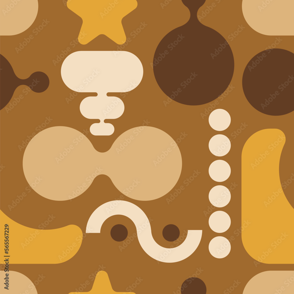 Obraz premium Geometric seamless abstract pattern with shapes