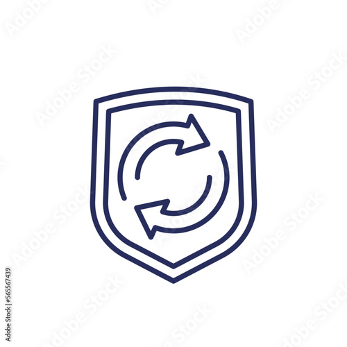 insurance renewal icon, line vector