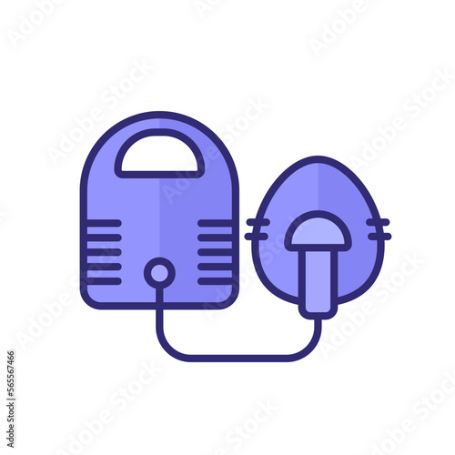 nebulizer icon on white with outline